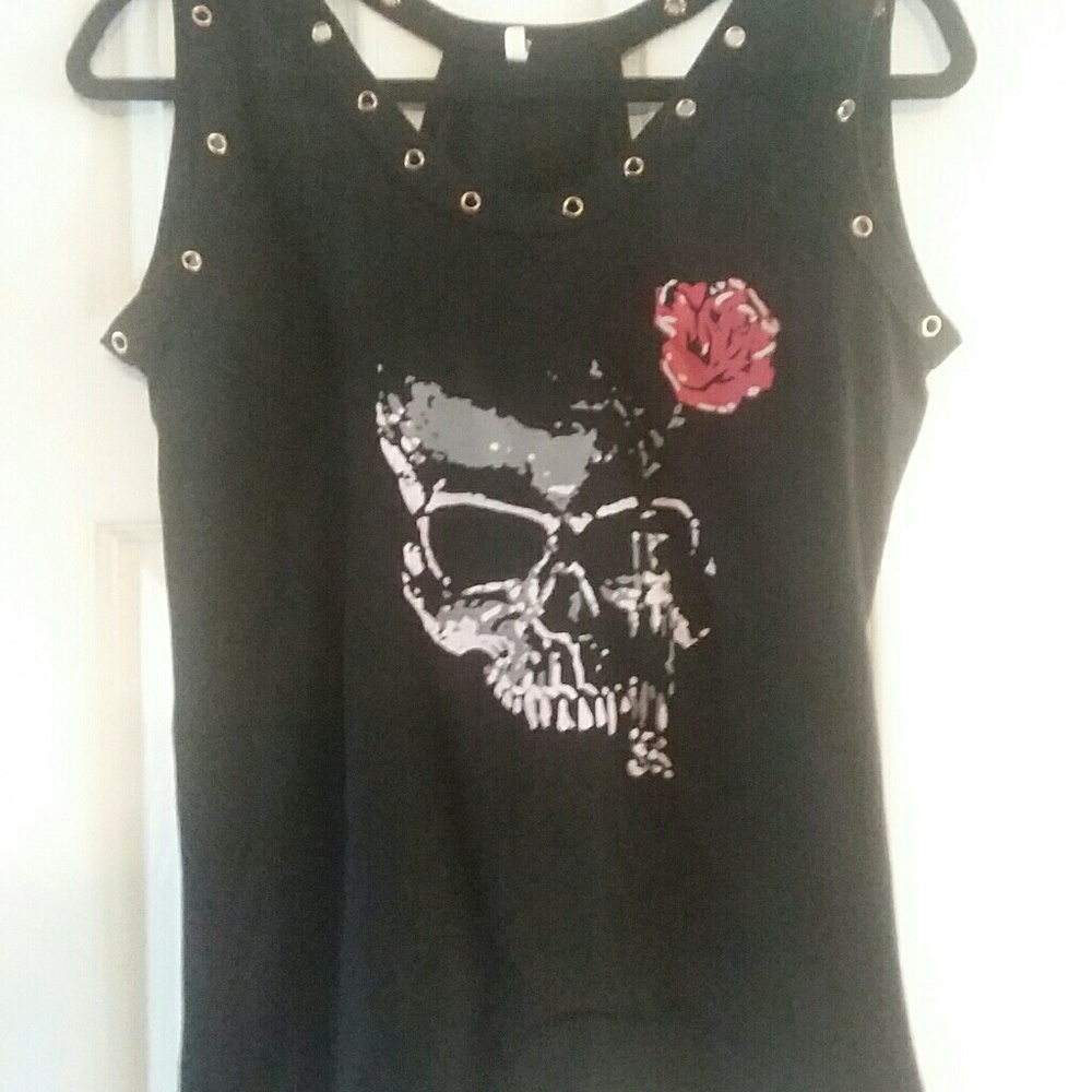 Skull and Rose Tank